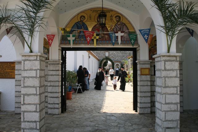 Mon. of Anargyroi - Main entrance to the monastery and church